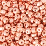 Czech Glass beads Micro Spacers 2x3 mm Copper Plated x50