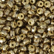 Czech Glass beads Micro Spacers 2x3 mm Dorado Full x50