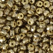 Czech Glass beads Micro Spacers 2x3 mm Dorado Full x50