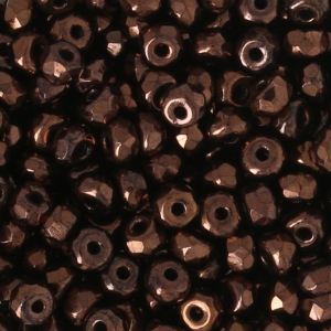 Czech Glass beads Micro Spacers 2x3 mm Dark Bronze x50