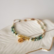 Czech Glass beads Micro Spacers 2x3 mm Gold Plated 24 karats x25