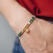 Czech Glass beads Micro Spacers 2x3 mm Gold Plated 24 karats x25