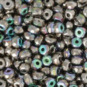 Czech Glass beads Micro Spacers 2x3 mm Nickel Plated AB x50|raw }}