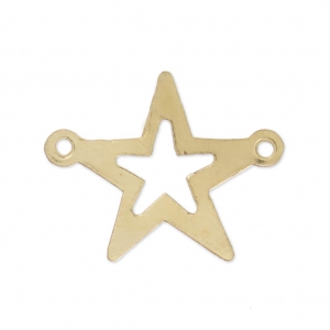 Thin openwork star spacer 2 loops 17 mm - Gold filled x1