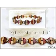 Glass beads Tinos® by Puca® 4x10 mm Opaque Lilas Ceramic Look x10g