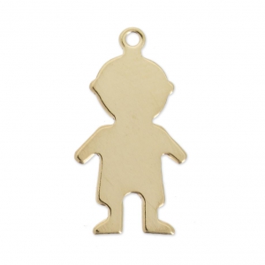 Thin charm Boy 18 mm - Gold-filled x1