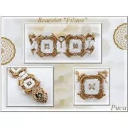 Glass beads Tinos® by Puca® 4x10 mm Light Copper Mat x10g