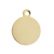 Medal charm 14mm - Gold-filled x1|raw }}