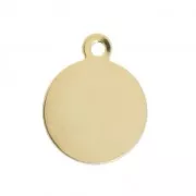 Medal charm 14mm - Gold-filled x1