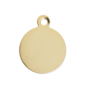 Medal charm 14mm - Gold-filled x1