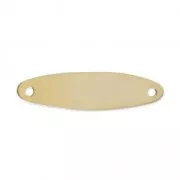 Oval Gold filled spacer 2 holes 24x6,2 mm - Gold filled x1