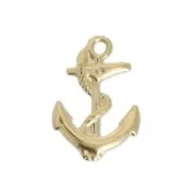 Marine anchor charm 15 mm - Gold-filled x1