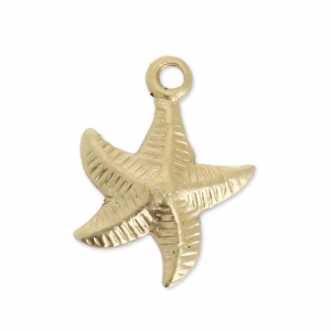 Starfish charm 13 mm - Gold-filled x1