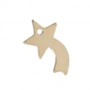 Thin sequin shooting right star shape 12 mm - Rose Gold-filled x1