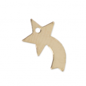 Thin sequin shooting right star shape 12 mm - Rose Gold-filled x1