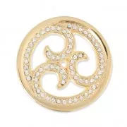 Metal cabochon with strass