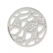 Metal cabochon with strass