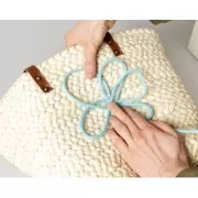 Knitting yarn for customization 5 mm - White x5m