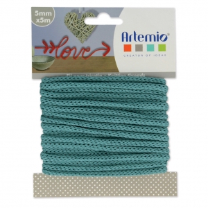 Knitting yarn for customization 5 mm - Green Turquoise x5m