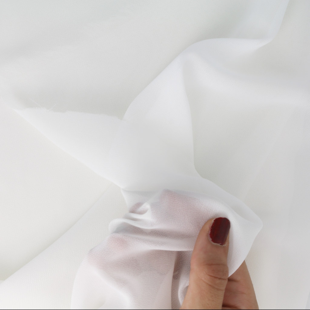 Muslin fabric for Lunéville embroidery and clothes creation White x10cm