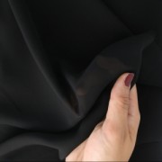 Muslin fabric for Lunéville embroidery and clothes creation Black x10cm