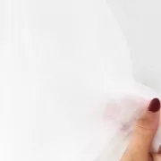 Organza fabric for Lunéville embroidery and clothes creation White x1m