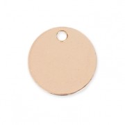 Round charm 9 mm - Rose Gold-filled  x1|raw }}