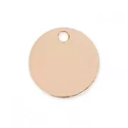 Round charm 9 mm - Rose Gold-filled  x1