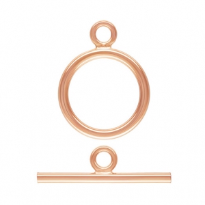 14K Rose Gold filled Toggle clasp round-shaped 11mm x1