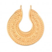 Pendant spacer 2 loops half-moon ethnic 39 mm fine Gold plated|raw }}