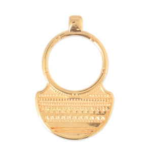 Ethnic statement spacer 36mm fine Gold plated
