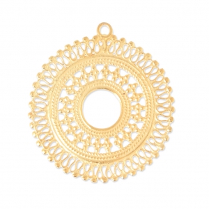 Ethnic statement spacer 38mm fine Gold plated