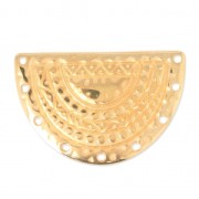 Multirows ethnic pendant spacer 23 mm fine Gold plated