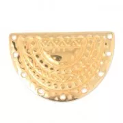Multirows ethnic pendant spacer 23 mm fine Gold plated