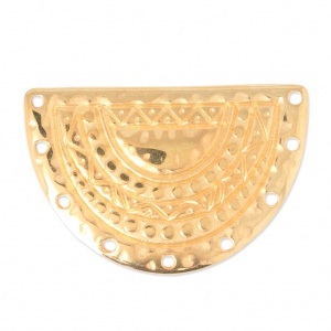 Multirows ethnic pendant spacer 23 mm fine Gold plated