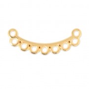 Metal pendant 9 loops to personnalize 28.5 mm fine Gold plated