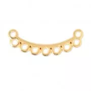 Metal pendant 9 loops to personnalize 28.5 mm fine Gold plated