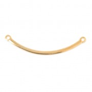 Metal tube spacer for bracelet 37x2 mm fine Gold plated