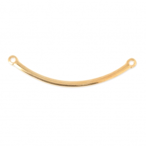 Metal tube spacer for bracelet 37x2 mm fine Gold plated