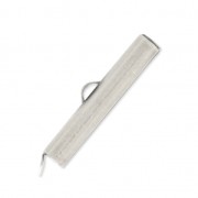 26mm Slide End Tube - Antique Silver Tone  x1