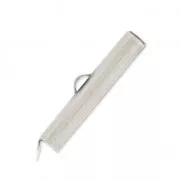 26mm Slide End Tube - Antique Silver Tone  x1