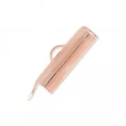 15x4mm Slide End Tube - Rose Gold tone x1