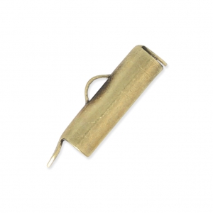15x4mm Slide End Tube - Bronze Tone  x1