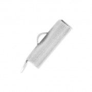 15x4mm Slide End Tube - Antique Silver Tone  x1