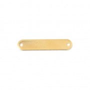 Pendant spacer 2 holes for bracelet 25 mm fine Gold plated