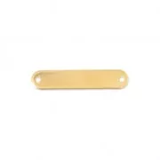 Pendant spacer 2 holes for bracelet 25 mm fine Gold plated