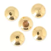 Ball end caps for 2mm cords - fine Gold plated x10