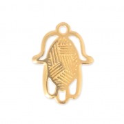 Metal charm Hamsa hand epoxy resin 20x16 mm