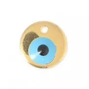 Lucky charm eye epoxy resin 12 mm Gold Tone