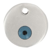 Lucky charm eye epoxy resin 12 mm Old Silver Tone|raw }}